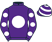 Purple, white disc, purple sleeves, white spots, hooped cap}