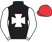 Black, white maltese cross and sleeves, red cap}