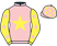 Pink, yellow star, yellow sleeves, pink stars, pink cap, yellow stars}
