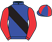Blue, black sash, red sleeves, blue and red quartered cap}
