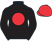black, red spot and cap}