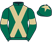 Dark green, beige cross sashes, beige armlet, beige star on cap}
