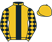 Yellow, black stripe, diamonds on sleeves}