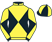 Black and yellow diabolo, quartered cap}