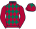 Maroon & dark green diamonds, maroon sleeves, dark green star on cap}