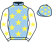 Light blue, yellow stars, white sleeves, yellow stars}