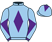 Light blue, purple diamond, diabolo on sleeves and diamond on cap}