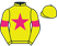 Yellow, shocking pink star and armbands, yellow cap}