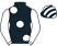 Black, large white spots and sleeves, striped cap}