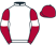 White, maroon sleeves, white armlets, maroon cap}