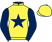 Yellow, dark blue star and sleeves}