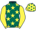 Dark green, yellow stars and sleeves, yellow cap, dark green stars}