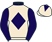 Champagne, navy diamond, collar and sleeves, champagne cap, navy diamond}