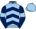 Light blue, dark blue chevrons, dark blue sleeves, light blue armlets, light blue cap}