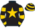 Black, gold star, hooped sleeves and cap}