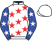 White, red stars, blue sleeves, white stars, white cap}
