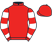 Red, white hooped sleeves}