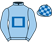 Light blue, royal blue hollow box, check cap}