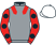 Grey, red epaulets, red sleeves, black spots, white cap}
