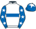 White, royal blue hoop, royal blue sleeves, white stars, royal blue cap, white star}
