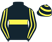Black, yellow hoop, striped sleeves, hooped cap}
