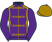 Purple, gold braid, gold braided seam, gold cap with black button}