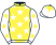 Yellow, white stars, white sleeves, yellow stars, white cap, yellow star}