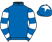 Royal blue, royal blue & white hooped sleeves, white star on cap}
