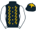 Black, gold vertical braids and buttons, white sleeves, gold star on cap}
