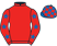 Red, royal blue stars on sleeves, royal blue and red check cap}