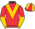 Red, gold chevron, halved sleeves, quartered cap}