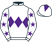 White, purple triple diamond, white sleeves, purple stars, white cap, purple diamond}