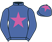 Royal blue, fuchsia star, royal blue sleeves and cap, fuchsia star}