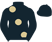 Black, large beige spots}