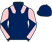 Dark blue, pink epaulettes & diabolo on sleeves, dark blue cap}