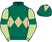 Dark green, beige triple diamond, light green sleeves, dark green armlets, dark green cap, beige diamond}