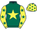 Dark green, yellow star, yellow sleeves, dark green stars and cap}