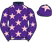 Purple, pink stars, purple cap, pink star}