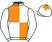 Orange and white quartered, white sleeves, white cap, orange star}