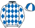 White and royal blue diamonds, quartered cap}