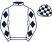 White, black diamonds on sleeves, check cap}