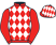 Red and white diamonds, red sleeves}