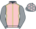 Pink, beige seams, grey sleeves, grey cap, pink stars}