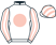 White, pink spot, striped sleeves and cap}