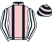 Pink, black braces, white and black striped sleeves, black and pink hooped cap}