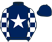 Dark blue, white star, checked sleeves}