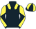 Black, yellow epaulets, diabolo on sleeves, quartered cap}