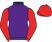Purple, red sleeves and cap}