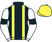 Black, yellow braces, white sleeves, black armlets, yellow cap}