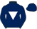 Dark blue, white inverted triangle}